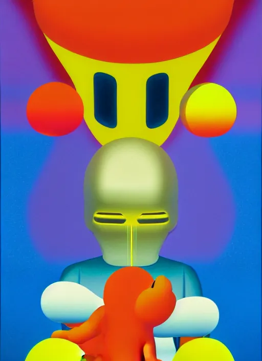 Image similar to random by shusei nagaoka, kaws, david rudnick, airbrush on canvas, pastell colours, cell shaded, 8 k