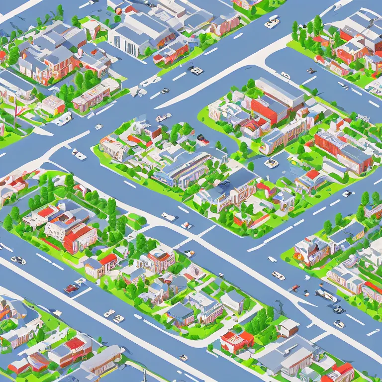 Prompt: isometric view illustration of Moscow suburbs, highly detailed, ultra realistic