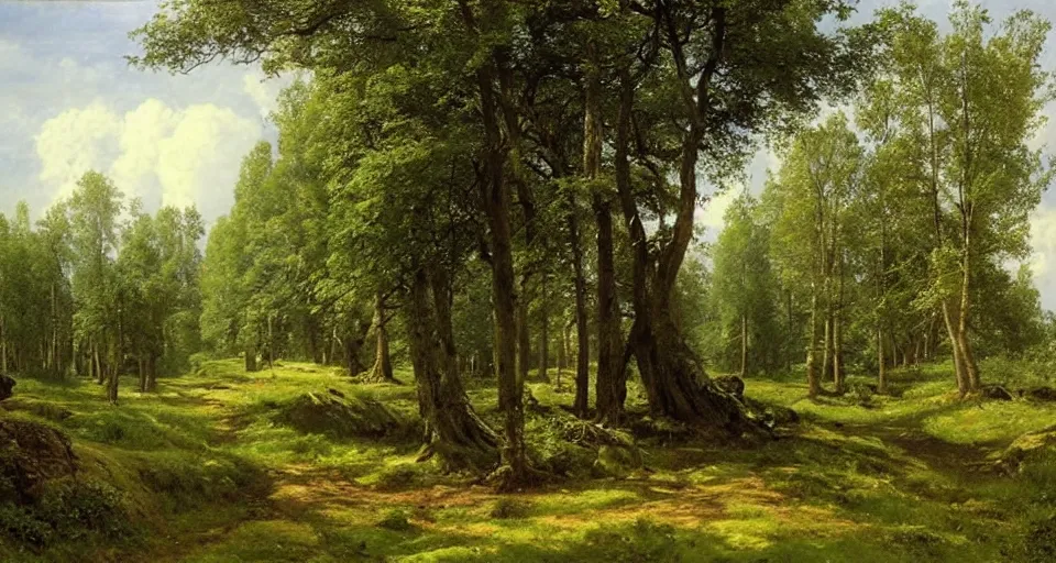 Image similar to the shire, by ivan shishkin