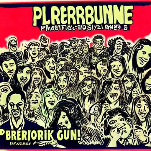 Image similar to robert crumb comic about pembroke pines flanagan high school students partying accurate eyes high detail