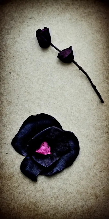 Image similar to black rose petals that look like a crow