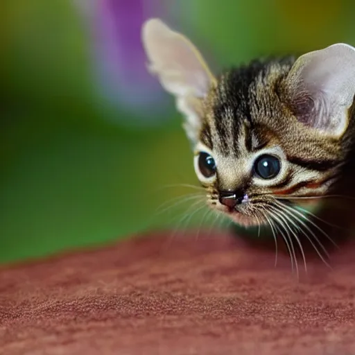 Image similar to photo of world ’ s smallest cat the size of a honeybee