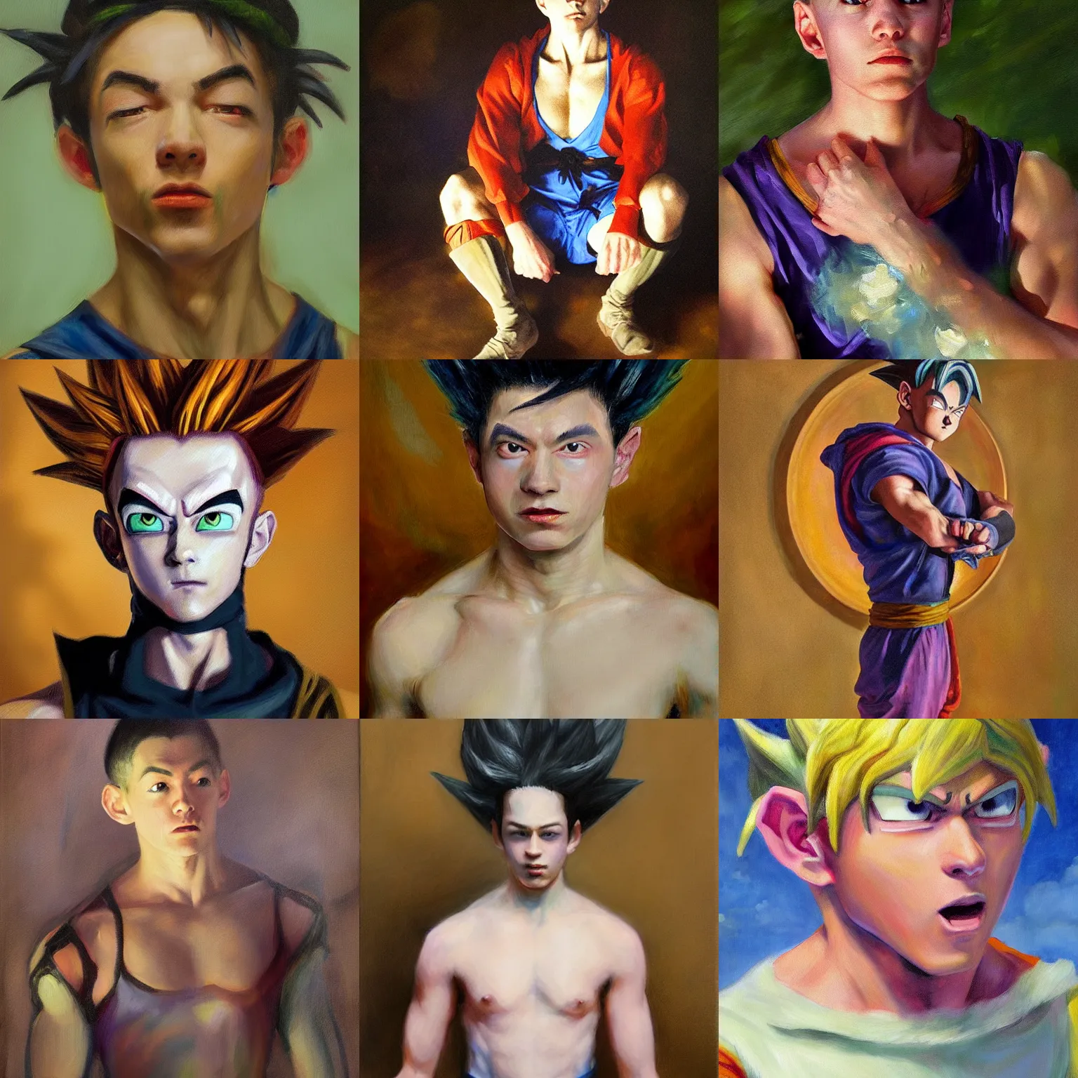 Prompt: portrait of pan from dragon ball, hyperrealistic, in the style of john singer sargent, oil painting