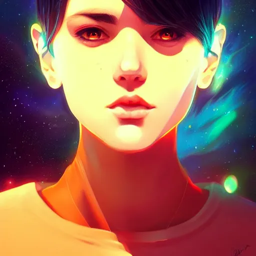 Image similar to a portrait of a beautiful plasma between galaxies, art by ilya kuvshinov and wlop and artgerm and josan gonzalez, digital art, highly detailed, intricate, sharp focus, trending on artstation hq, deviantart, pinterest, unreal engine 5, 4 k uhd image