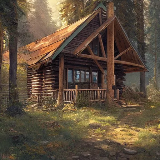 Image similar to a cabin in the woods by Klaus Wittmann