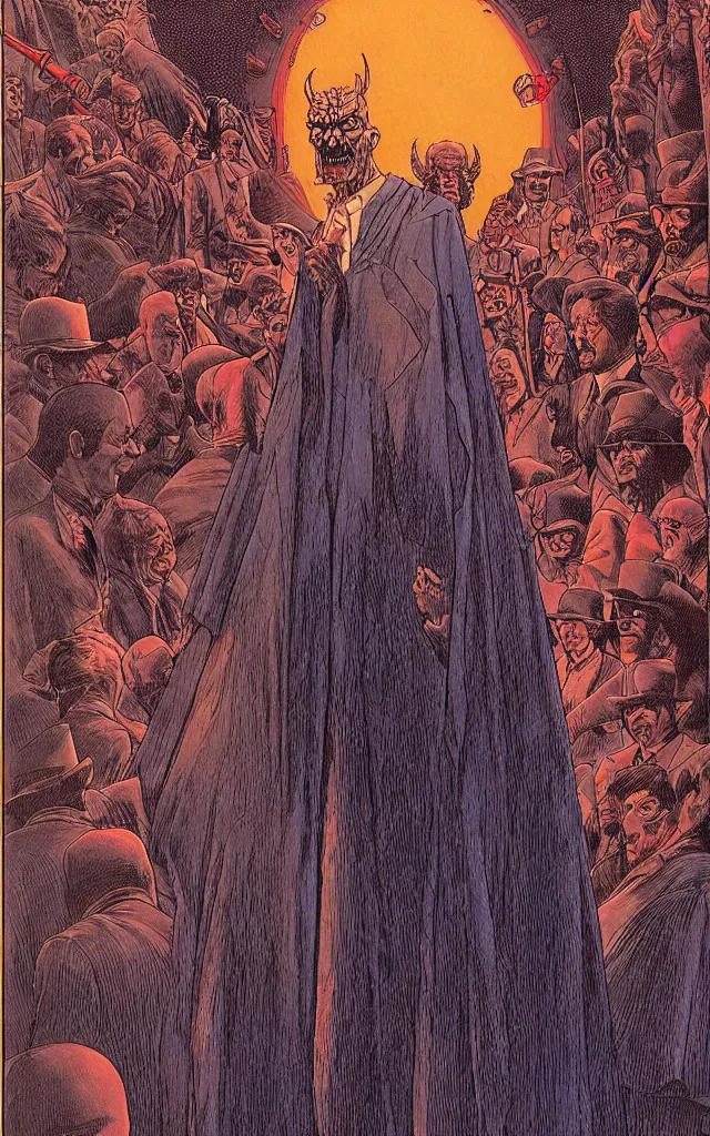 Image similar to the demonology of modern politics, by jean giraud