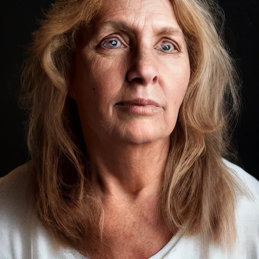 Image similar to amazing portrait of karla lane, 1 0 0 mm, natural lighting, hyper realistic