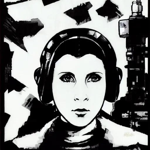 Image similar to Princess Leia by Yoji Shinkawa