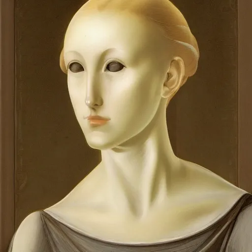 Image similar to a portrait of a female android by antonio canova