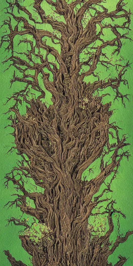 Image similar to a detailed portrait of a tree castle