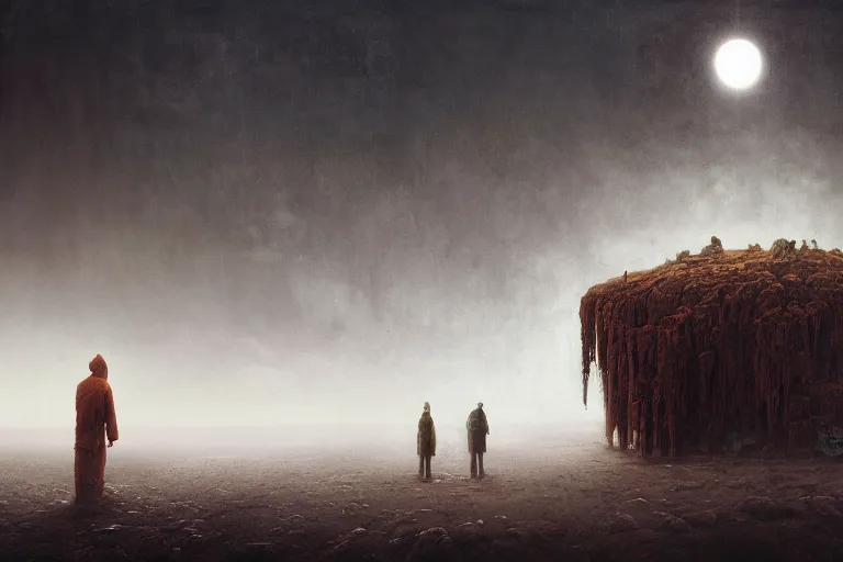 Image similar to Crushing Misery of Entropied Soul, Les Edwards, Zdzislaw Beksinski, Carl Gustav Carus, John Harris, Michal Karcz, Zhang Kechun, Mikko Lagerstedt, Scott Listfield, Steven Outram, Jessica Rossier