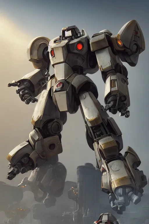 Image similar to mechwarrior 5 : mercenaries mech megaman transformer robot boss tank engine game octane render, 4 k, hd 2 0 2 2 3 d cgi rtx hdr style chrome reflexion glow fanart, global illumination ray tracing hdr fanart arstation by ian pesty by jesper ejsing pixar and disney unreal zbrush central hardmesh