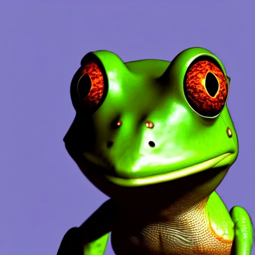 Prompt: human with the head of a frog, photorealistic render 4k