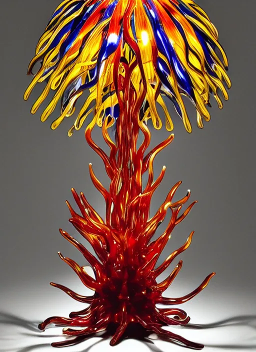 Image similar to a table light designed by dale chihuly