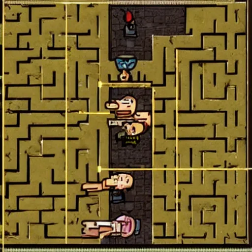 Prompt: thief lost in a labyrinthe of potatoes