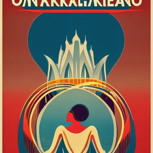 Prompt: a vintage travel poster for Onkalo, art deco, art nouveau, retro, artstation