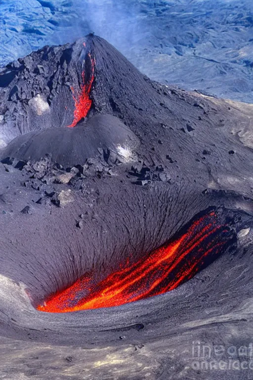 Prompt: last cinematic photograph volcano erupted found photograph