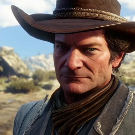 Image similar to Jason Bateman as a character in Red Dead Redemption 2