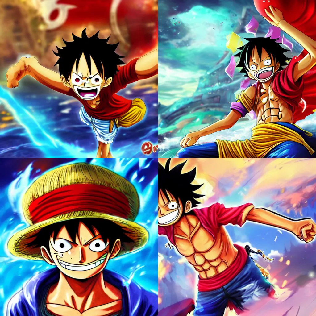 Prompt: luffy from one piece league of legends splash art, Art Station