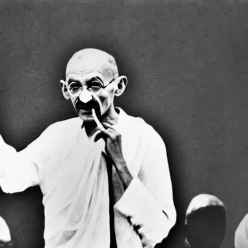 Prompt: Mahatma gandhi in a rap battle