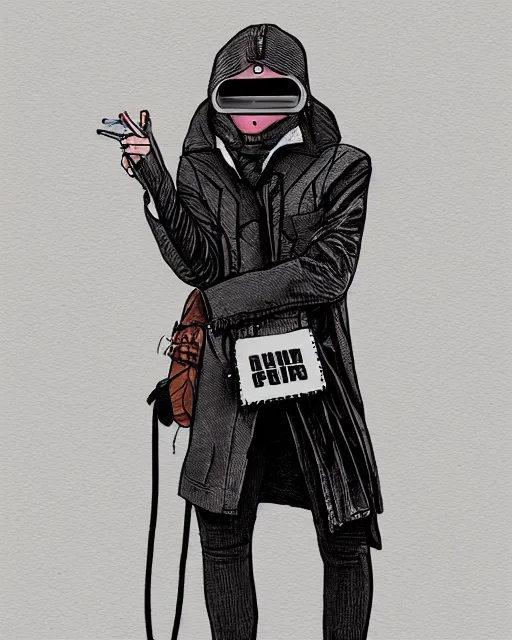 Image similar to cypherpunk fashion illustration