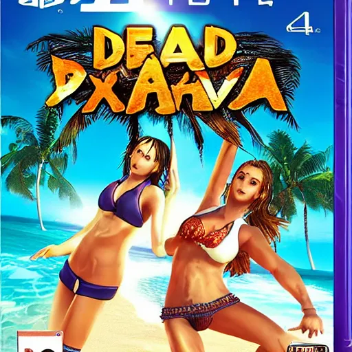 Image similar to video game box art of a ps 4 game called dead or alive xtreme beach volleyball 4, 4 k, highly detailed cover art.