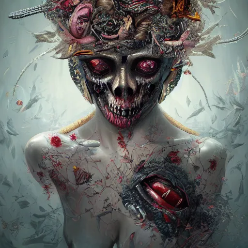 Image similar to indescribable horror, maximalist, high detail, 8k, ornate, dark fantasy, realistic, masterpiece, Trending on art station, complex, WLOP