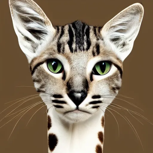 Image similar to photo of a cat giraffe hybrid