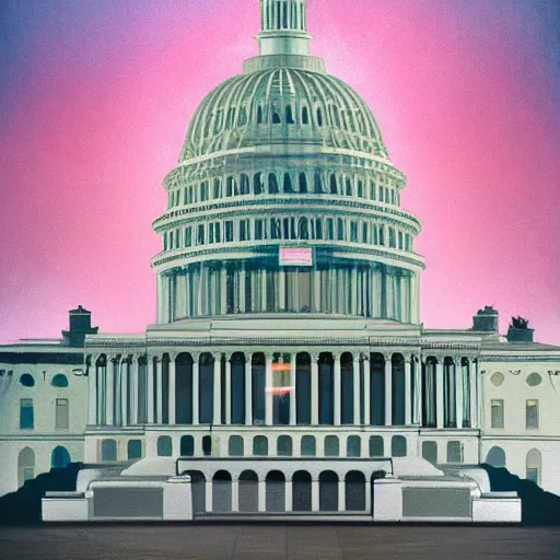 Image similar to January Sixth Insurrection Painting of US Capitol Building by Drew Struzan, cinematic movie poster, elegant, intricate, highly detailed, artstation, concept art, sharp focus