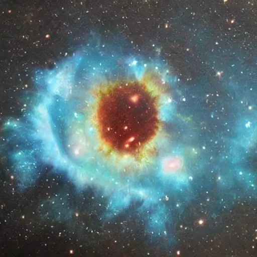 Image similar to an ultra detailed painting of a nebula that looks like an eye