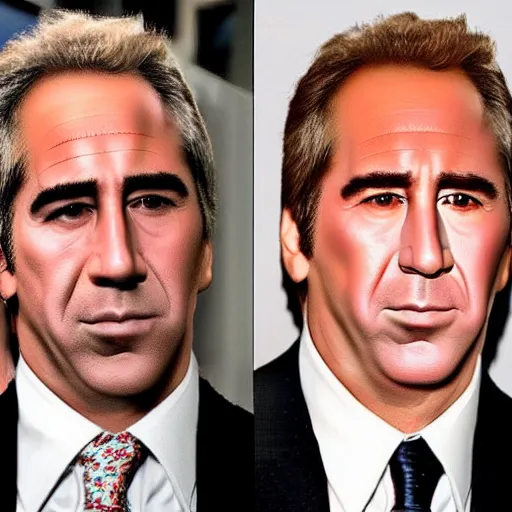 Image similar to Jeffery Epstein swaps faces with Nicholas Cage