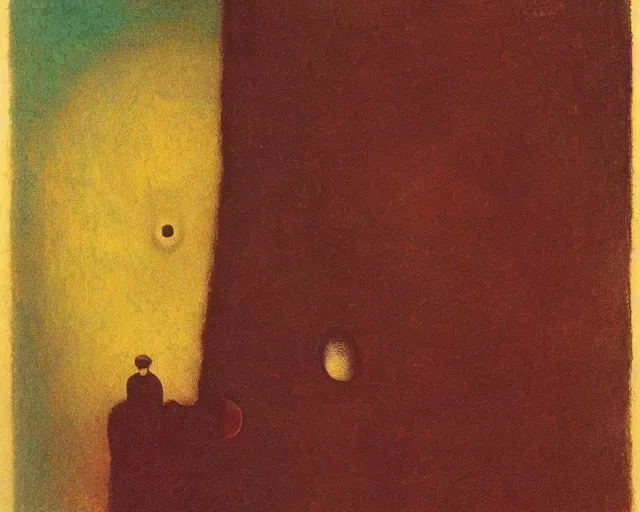 Image similar to Void of the soul. Odilon Redon. Dali.