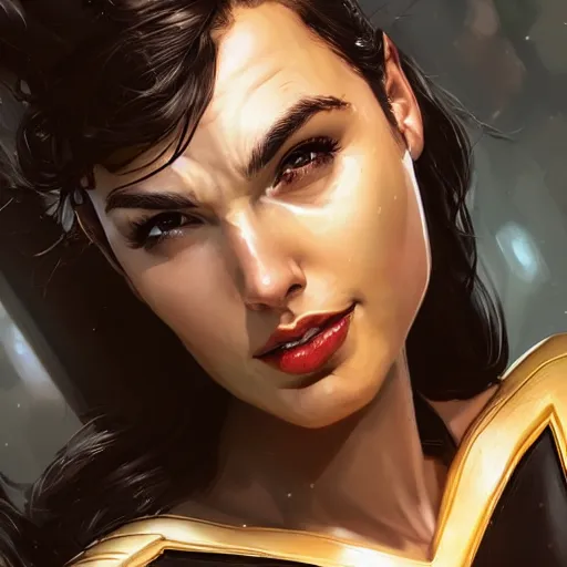 Prompt: a close up face of gal gadot as batgirl, by Stanley Artgerm Lau, WLOP, Rossdraws, James Jean, Andrei Riabovitchev, Marc Simonetti, Yoshitaka Amano, ArtStation, CGSociety,