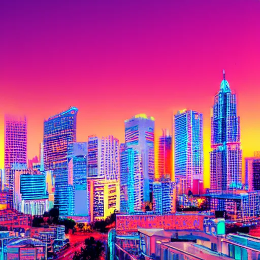 Image similar to city, vaporwave