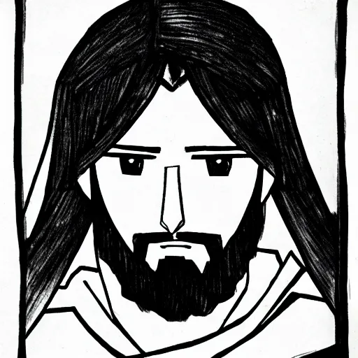 Image similar to manga drawing of jesus