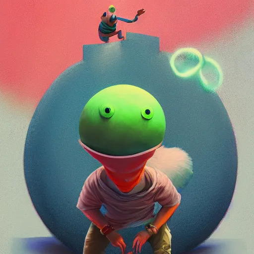 Prompt: highly detailed vfx character of a skateboarding tennis ball monster, skateboard stephen bliss, chalk, unrealengine, greg rutkowski, loish, rhads, beeple, chalk, makoto shinkai and lois van baarle, ilya kuvshinov, rossdraws, tom bagshaw, basil gogos