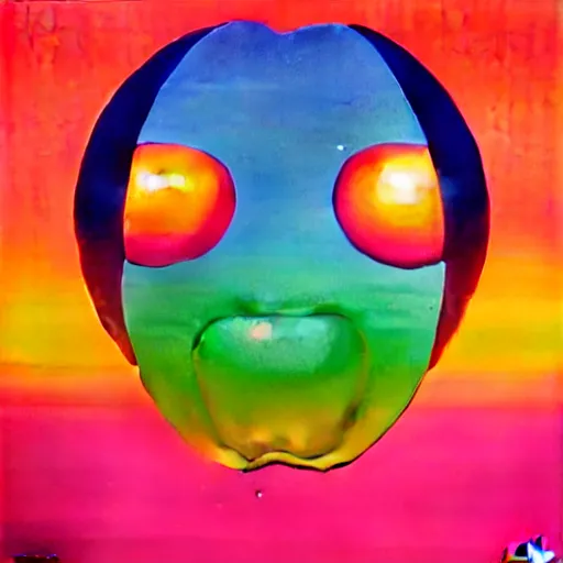 Image similar to apple by shusei nagaoka, kaws, david rudnick, airbrush on canvas, pastell colours, cell shaded, 8 k