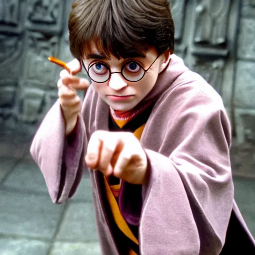 Prompt: harry potter picking his nose