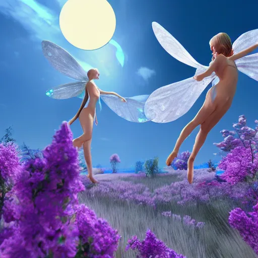 Prompt: Sun Fairies, Digital Art, 8k, Unreal Engine 5