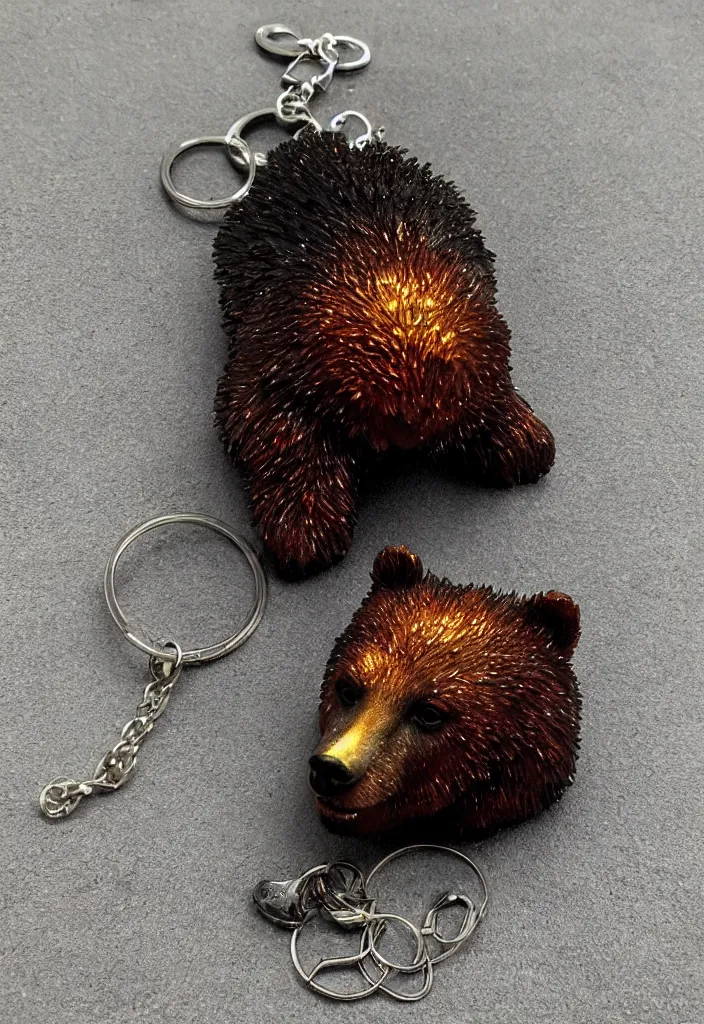 Prompt: a deep coloured crystalized bear keychain by greg rutkowski, sung choi, mitchell mohrhauser, maciej kuciara, johnson ting, maxim verehin, peter konig, 8 k photorealistic, cinematic lighting, hd, high details, dramatic, atmosphereric