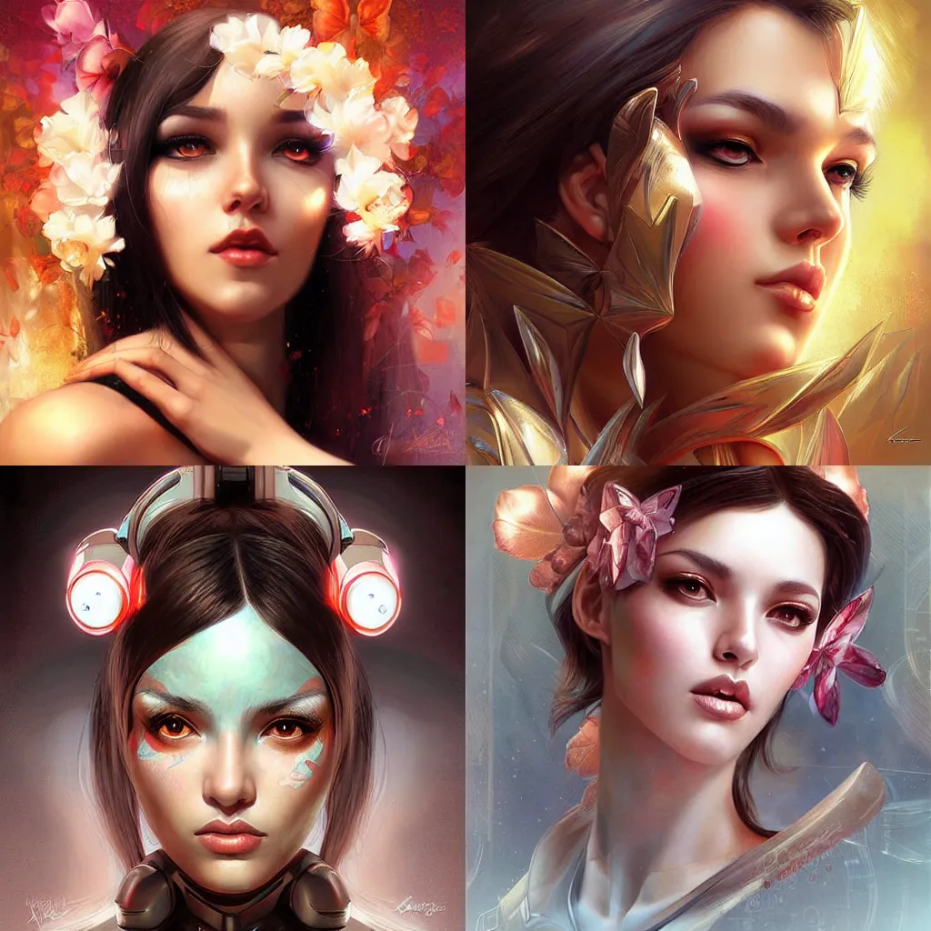 Prompt: dva, digital art, portrait by artgerm and karol bak