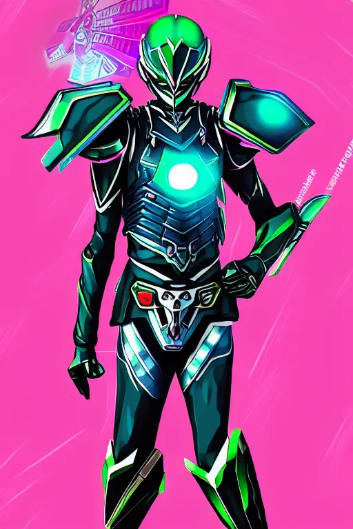 Image similar to random kamen rider. final fantasy style art, zelda style art, gta vice city style art, pop art, aesthetic art, stylish, elegant, dynamic lighting, artstation trending, concept art, octane, smooth, beautiful, highly details, sharp focus, intricate, art by kirokaze