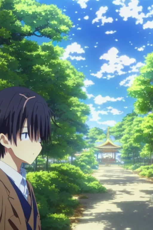 Image similar to a portrait of a character in a scenic environment by kyoto animation