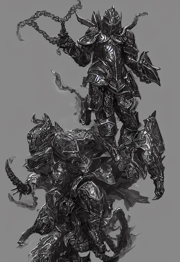 Prompt: armored black knight, fantasy, trending on artstation, digital art, intricate details