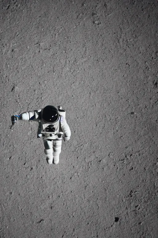 Image similar to a bottom view of a walking astronaut, low - angle view, photography, out - space background, cinematic lighting, 8 k