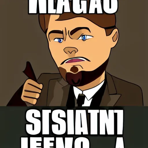 Image similar to Leonardo DiCaprio Meme, in the movie Django, cartoon style, steven universe