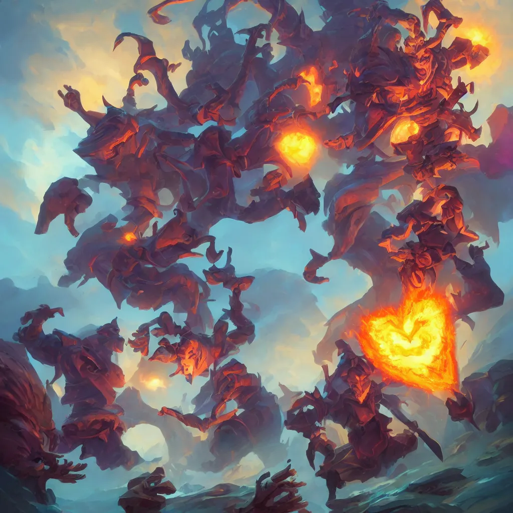 Image similar to heartstone magic loot stuff game icon fantasy art, 2d game art, official art, concept art , behance hd , concept art by Jesper Ejsing, by RHADS, Makoto Shinkai