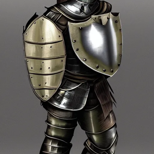 Prompt: full plate armour knight in Socialist realism style