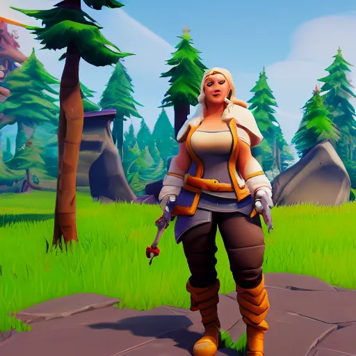 Image similar to jaina proudmoore but really fat in fortnite