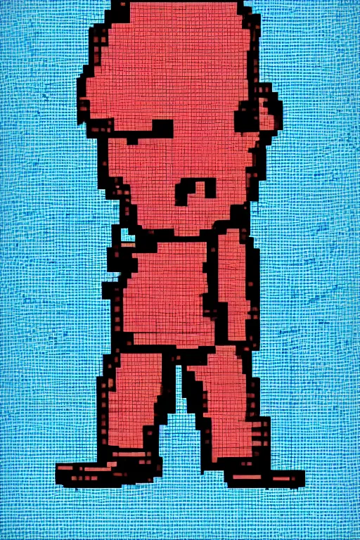 Image similar to man made of tv static, game character